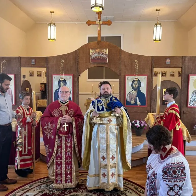 Clergy and altar servers gathered at Saint Gregory's church